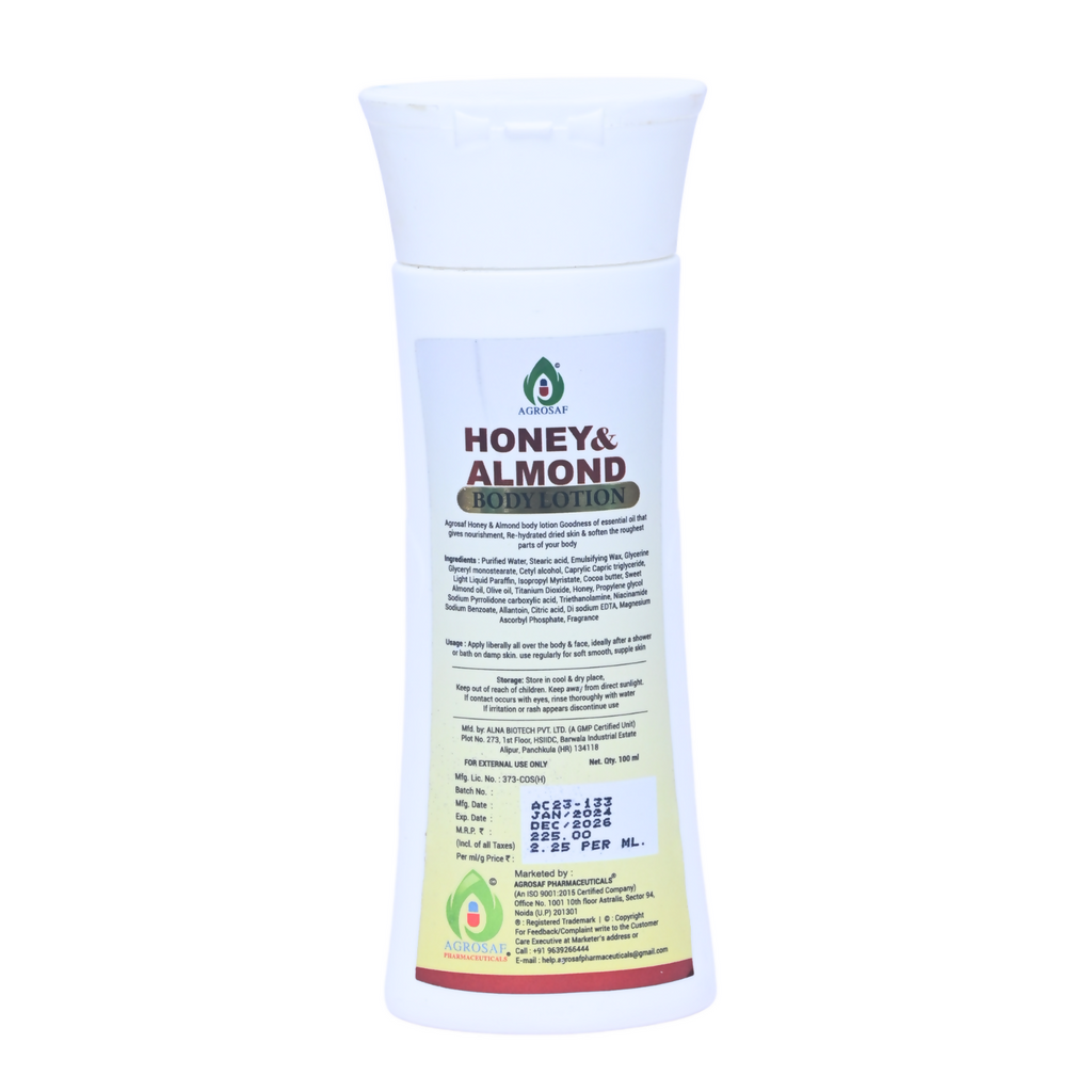Agrosaf Honey Almond Body Lotion | Grocsy