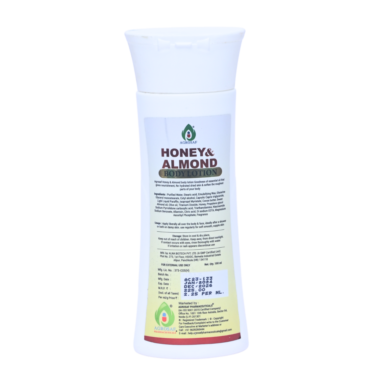 Agrosaf Honey Almond Body Lotion | Grocsy