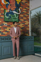 Vienna Mauve Blazer Set – 4-Way Stretch Tailored Suit For Men | Wedding & Party Wear by Hilo Design | Grocsy