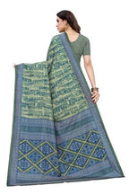 Vamika Printed Green Crepe Silk Saree (ICE GREEN) | Grocsy