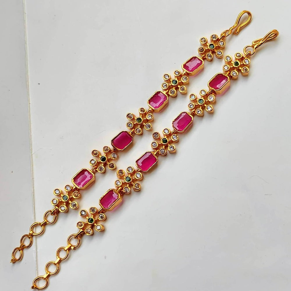 Ruby Designer Ear Side Chain Pair | Grocsy