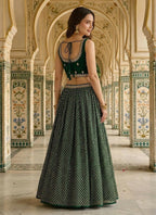 Lehenga Mart Green Premium Faux Georgette Designer Bollywood Style Wedding Wear Lehenga Choli | Grocsy