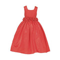 Asmaani Baby Girl's Red Color Satin Fashionable Maxi Full Length Dress (AS-DRESS-22011) | Grocsy
