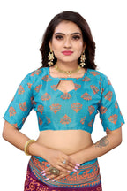 Vamika Purple Printed Art Silk Saree | Grocsy
