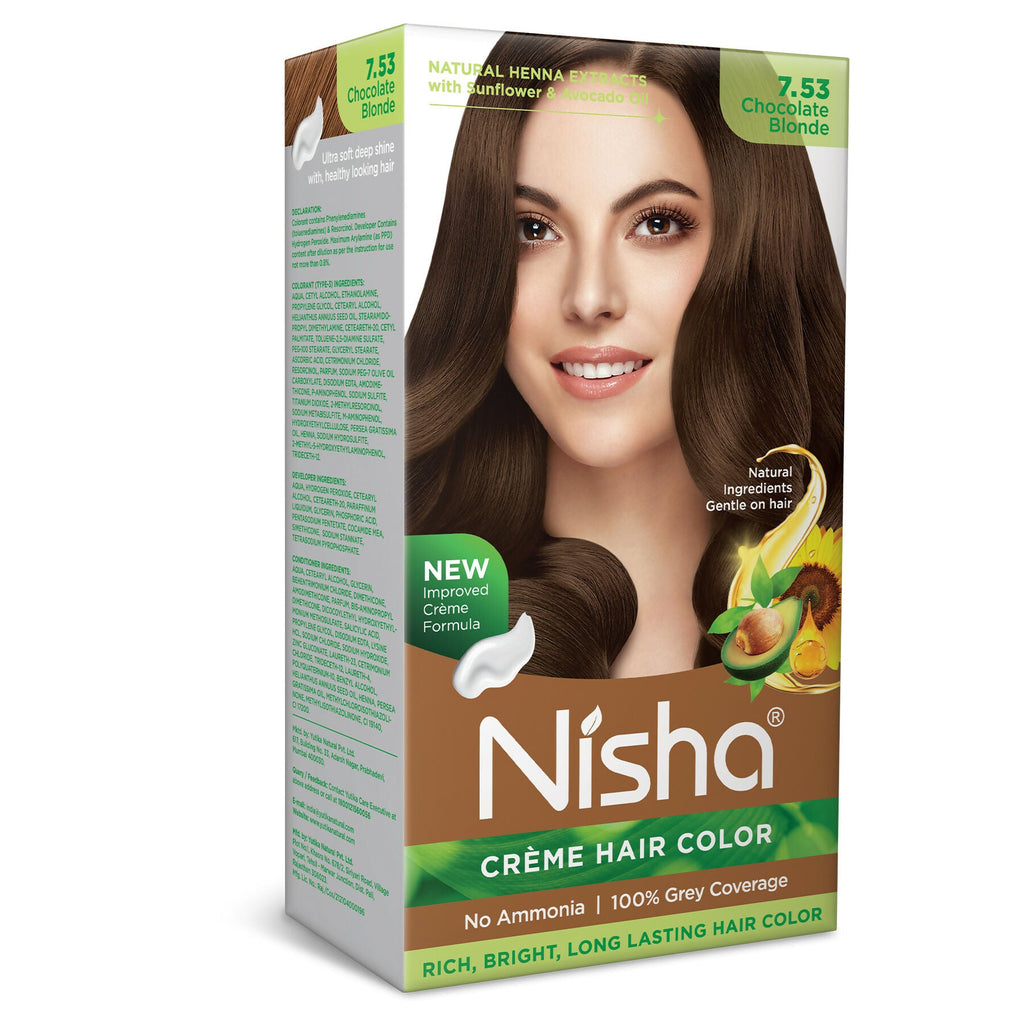 Nisha Creme Hair Color for Women - Chocolate Blonde | Grocsy