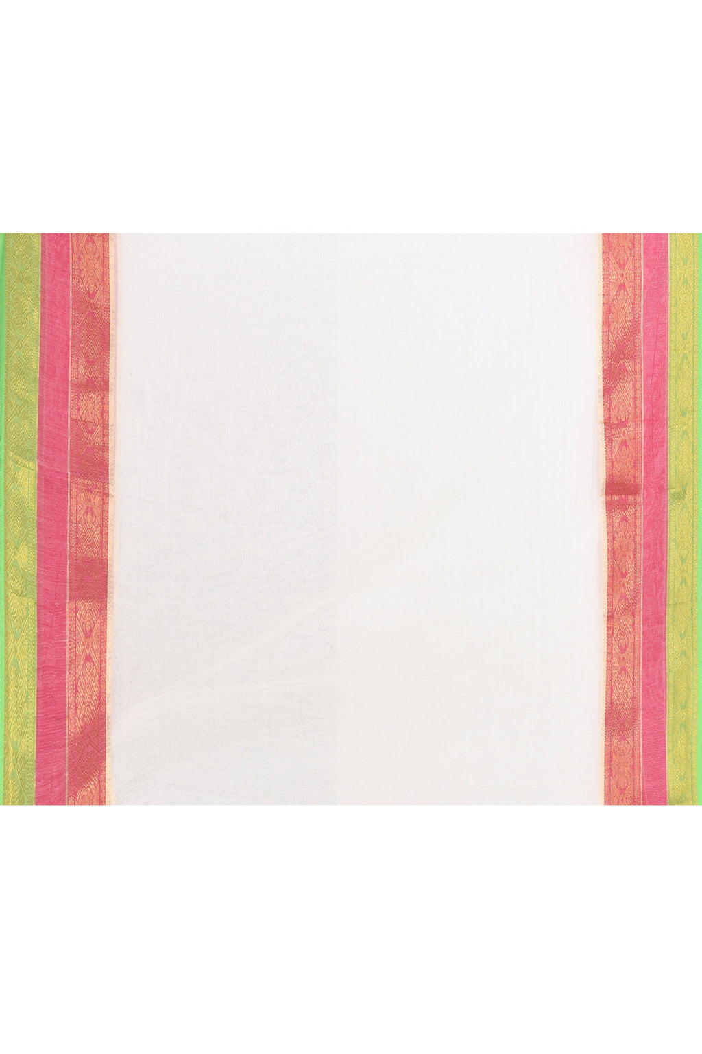 Piyari Fashion Women's Off White Embellished Zari Border Cotton Saree | Grocsy
