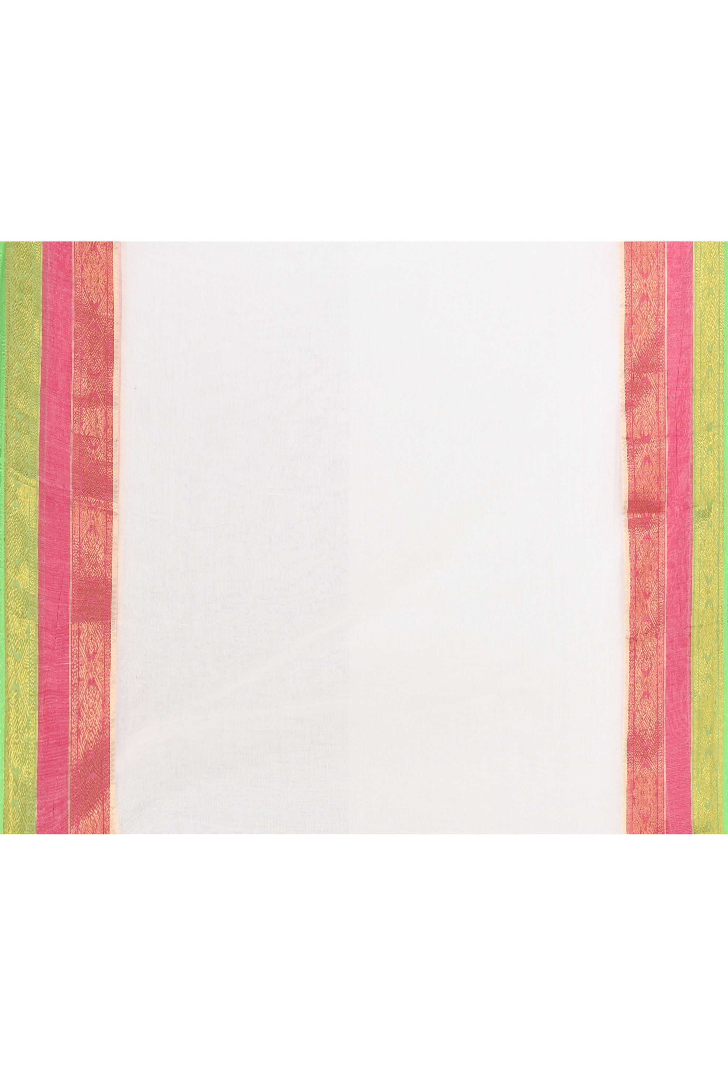 Piyari Fashion Women's Off White Embellished Zari Border Cotton Saree | Grocsy