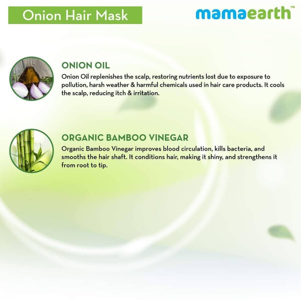 Mamaearth Onion Hair Mask For Hairfall Control | Grocsy