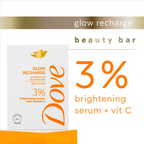 Dove Glow Recharge Serum Beauty Bar with 3% Brightening Serum + Vitamin C | Grocsy
