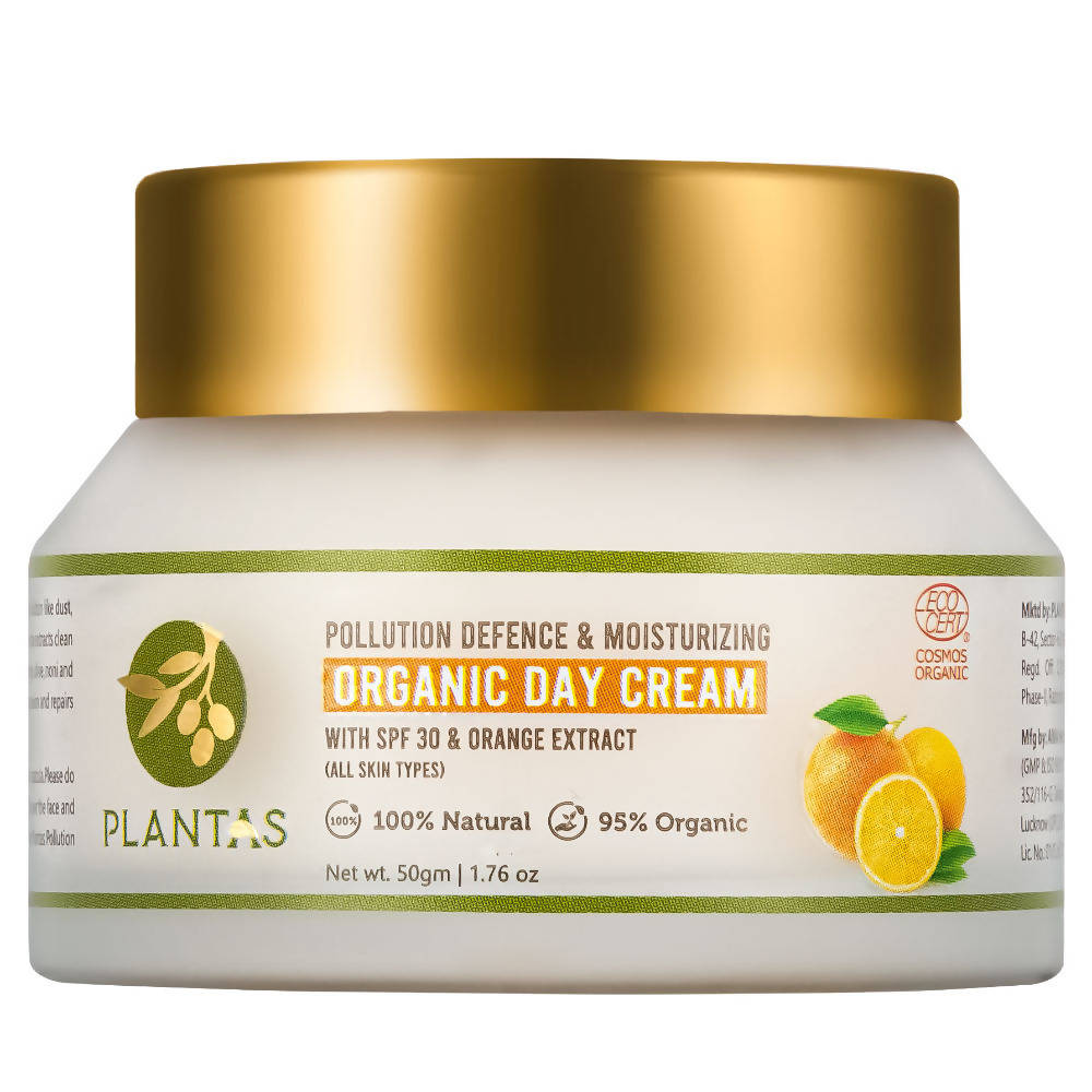 Plantas Pollution Defence & Moisturizing Organic Day Cream with SPF 30 | Grocsy