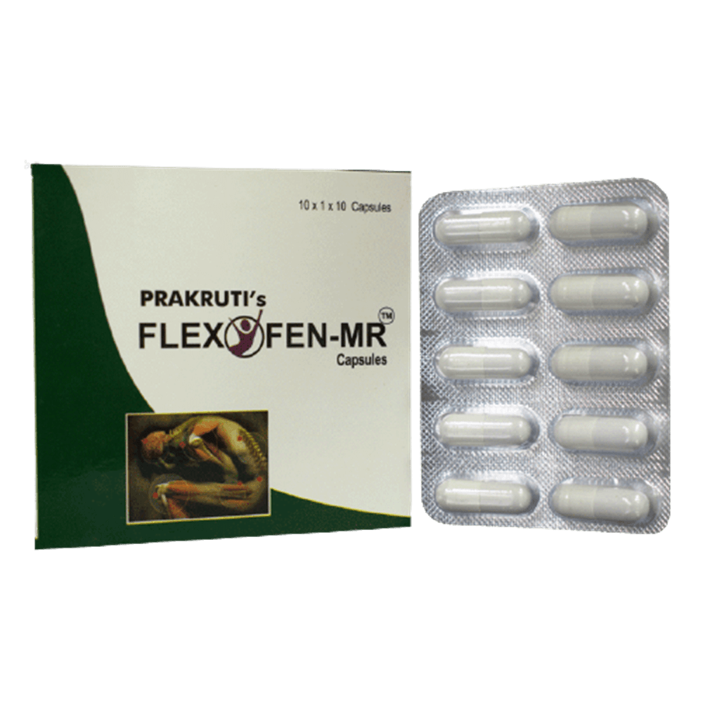Prakruti Ayurveda Flexofen-Mr Capsules | Grocsy