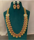 Jewel City Opulent Gold and Gemstone Necklace Set | Grocsy