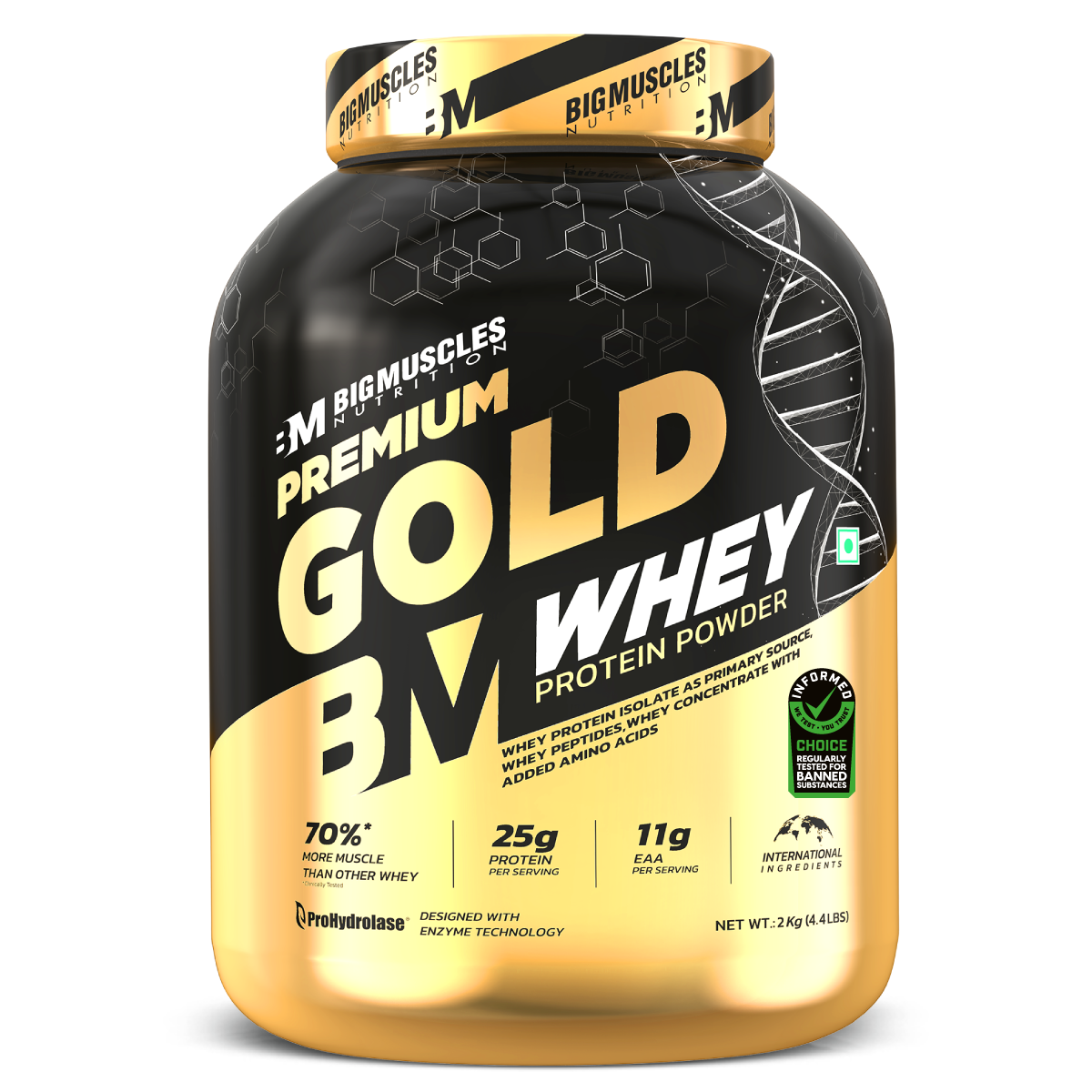 Big Muscles Nutrition Premium Gold Whey Protein | Grocsy