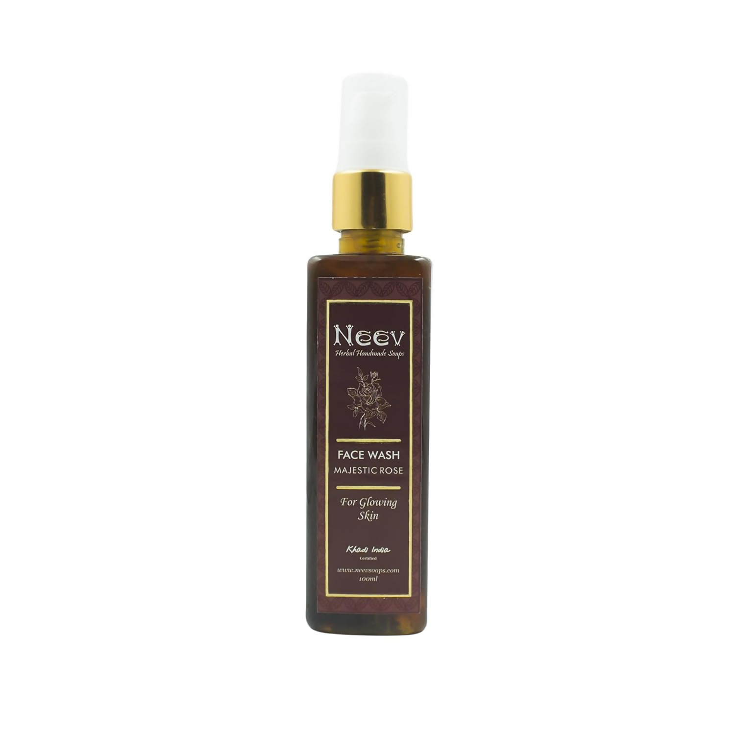 Neev Herbal Handmade Soaps Rose Majestic Glow Face Wash | Grocsy