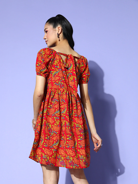 Yufta Printed A-Line Dress | Grocsy
