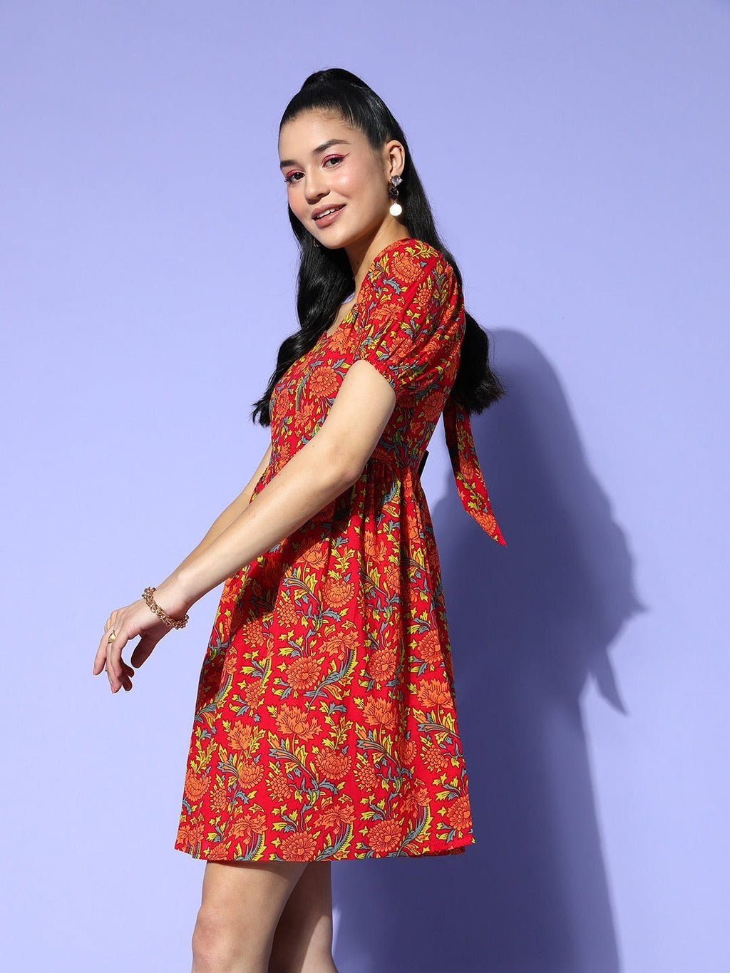 Yufta Printed A-Line Dress | Grocsy