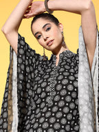 Yufta Printed Cotton Top with Trousers | Grocsy
