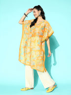 Yufta Printed Kaftan Kurta | Grocsy