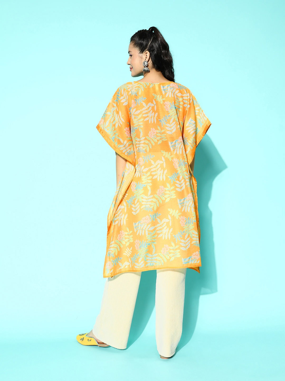 Yufta Printed Kaftan Kurta | Grocsy