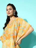 Yufta Printed Kaftan Kurta | Grocsy