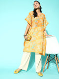 Yufta Printed Kaftan Kurta | Grocsy