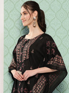 Yufta Printed Kimono Sleeve Ethnic Kaftan Top | Grocsy
