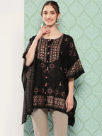 Yufta Printed Kimono Sleeve Ethnic Kaftan Top | Grocsy
