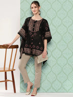Yufta Printed Kimono Sleeve Ethnic Kaftan Top | Grocsy