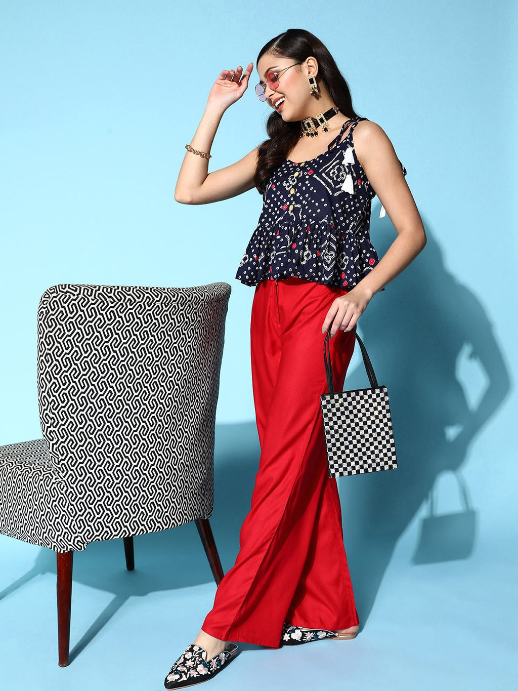 Yufta Printed Pure Cotton Top | Grocsy