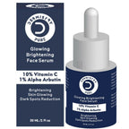 Dermistry Pure 10% Vitamin C 1% Alpha Arbutin Dull Skin Brightening Lightening Fairness Glow Serum | Grocsy