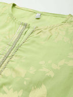 Ahalyaa Women's Traditional wear Kurta Set - Green | Grocsy