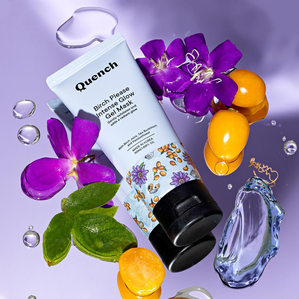 Quench Botanics Birch Please Intense Glow Gel Mask With with Licorice, Cherry Blossom, Grapefruit - Korean Skincare | Grocsy