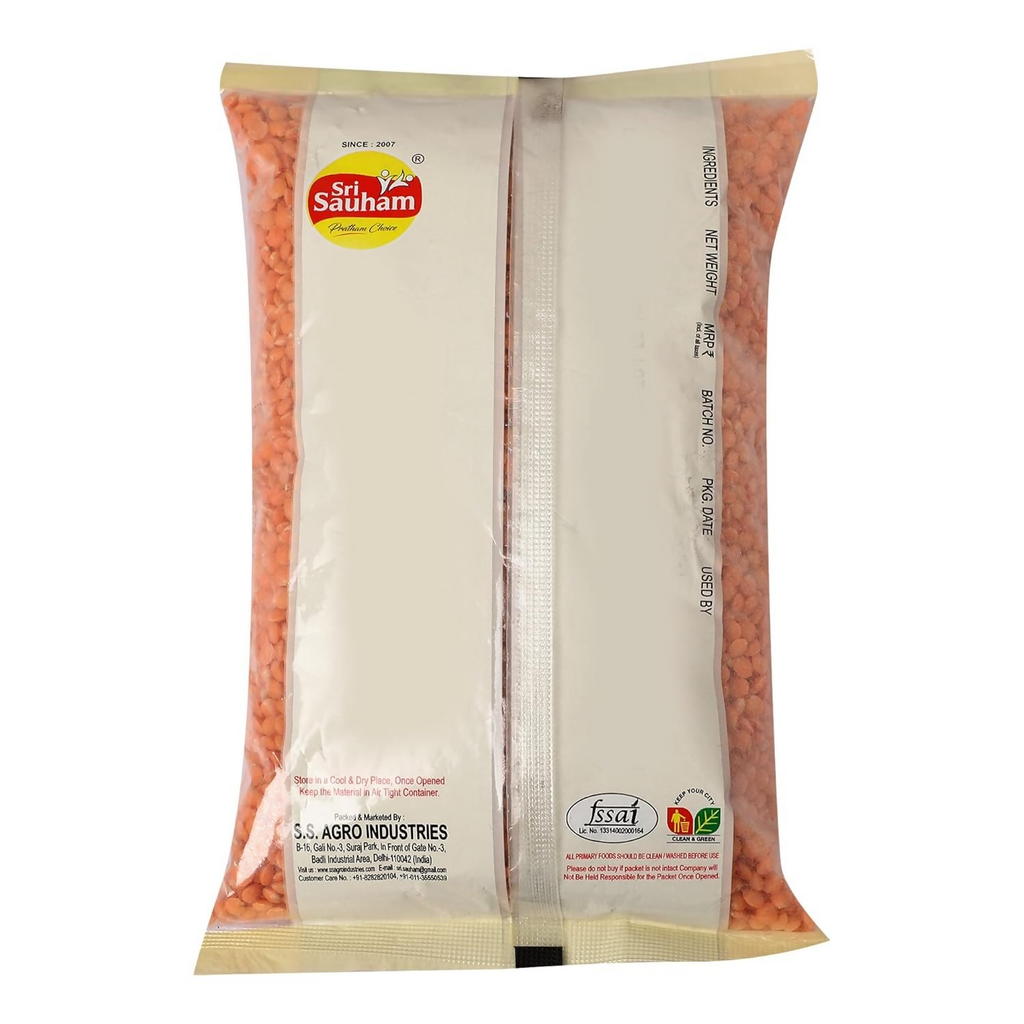 Sri Sauham Premium Lal Malka Dal Fresh Sabut Masoor Dal | Grocsy