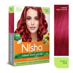Nisha Creme Hair Color for Women - Cherry Red | Grocsy
