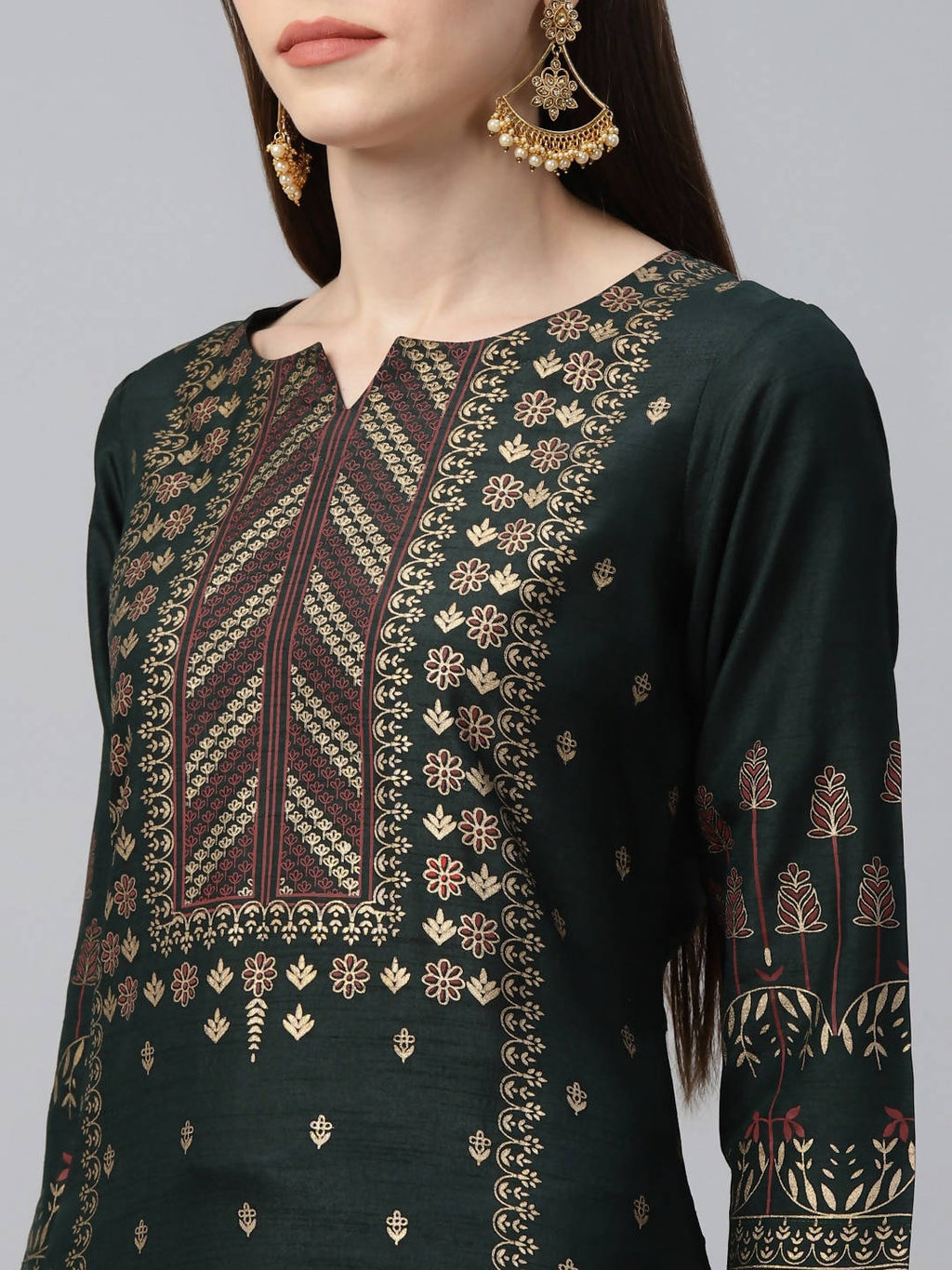 Cheera Printed Kurta Palazzo With Dupatta Set (CH117KPD) | Grocsy