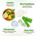 Mamaearth Lemon Anti-Dandruff Shampoo with Lemon & Aloe Vera for Itchy & Flaky Scalp | Grocsy