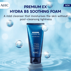 AHC Premium EX Hydra B5 Soothing Foam Face Cleanser - Korean skincare | Grocsy