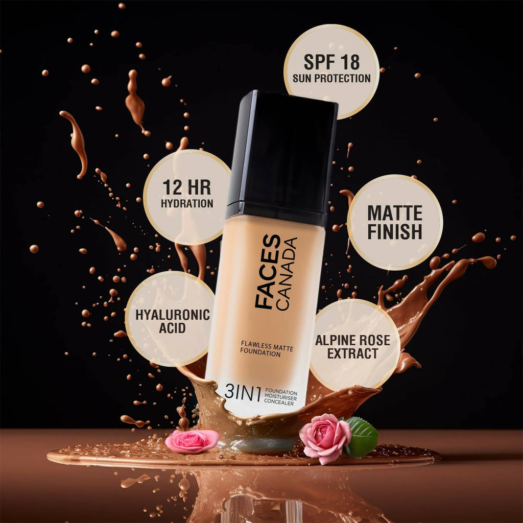 Faces Canada Flawless Matte Foundation - Rich Ivory | Grocsy