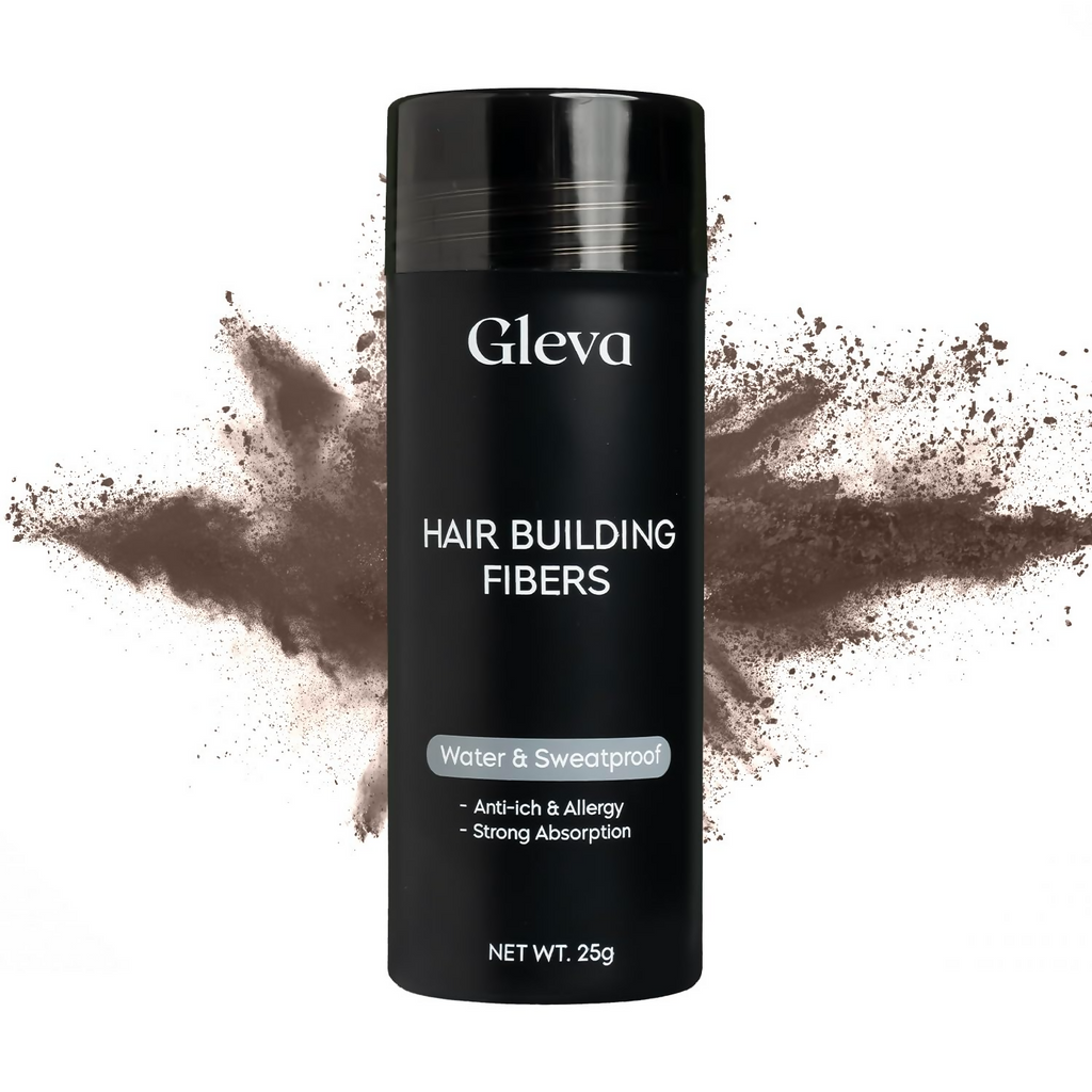 Gleva Hair Hair Building Fibers Hair Powder Thickener - Black | Grocsy