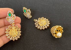 AD Emeralds Designer 4 in 1 Earrings | Grocsy