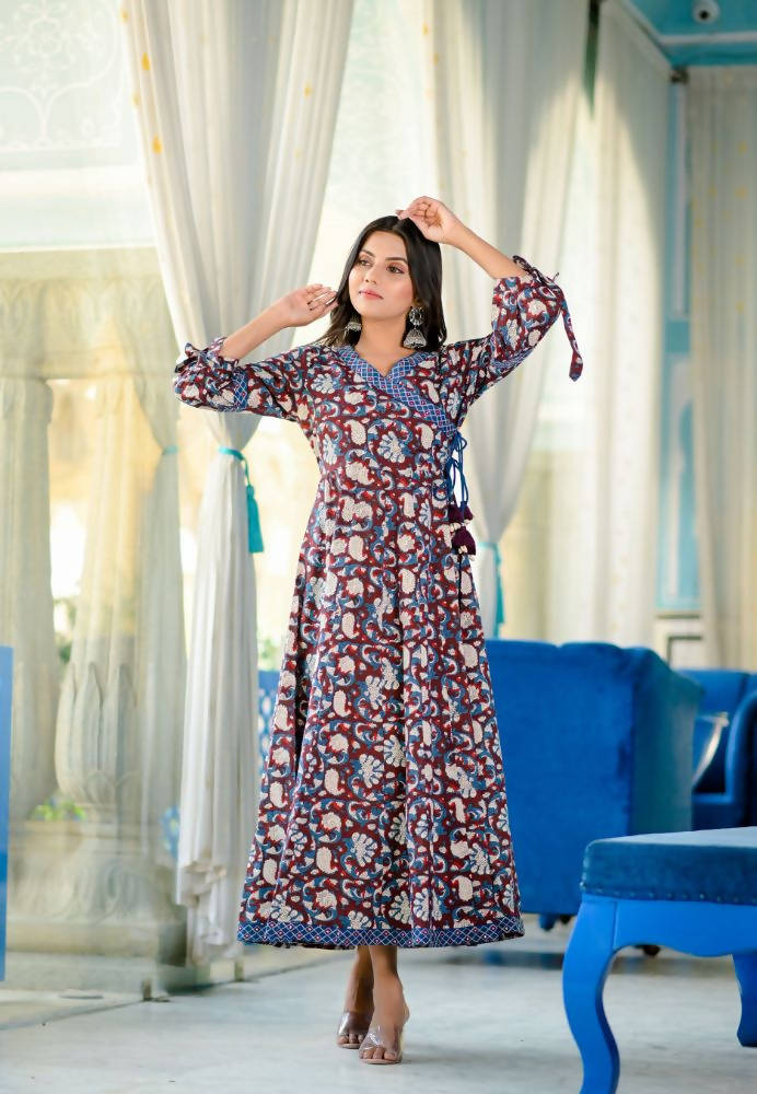 Yufta Women's Handblock printed kurta Dress | Grocsy