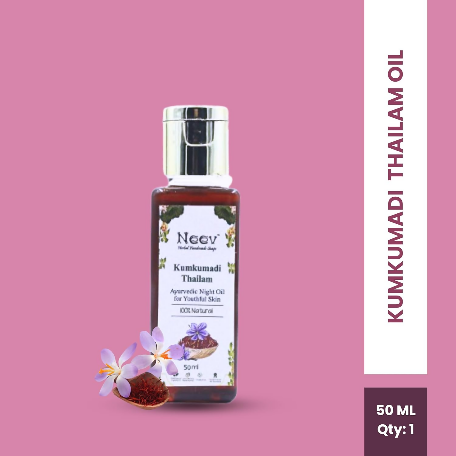 Neev Herbal Handmade Soaps Kumkumadi Oil | Grocsy