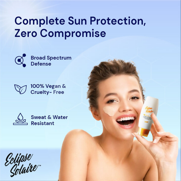 Eclipse Solaire Aqua Fusion Sunscreen - 5X Protection With SPF 50 PA+++ | Grocsy