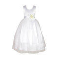 Asmaani Baby Girl's White Satin A-Line Maxi Full Length Dress (AS-DRESS_22001) | Grocsy