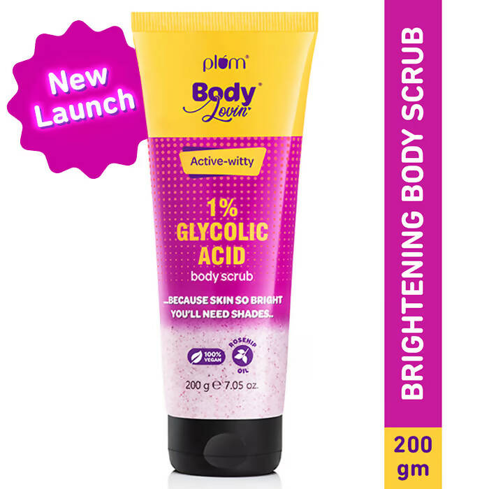Plum BodyLovin Active-witty 1% Glycolic Acid Body Scrub | Grocsy