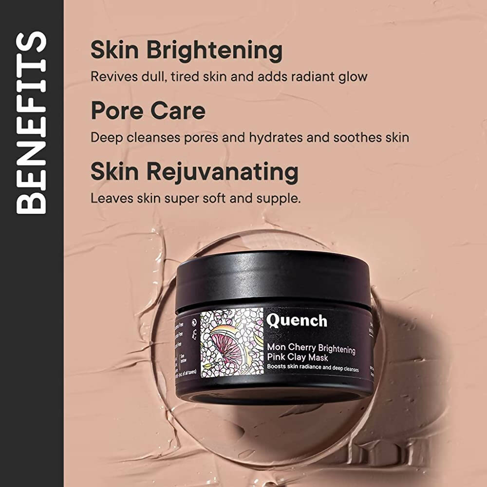 Quench Botanics Mon Cherry Brightening Pink Clay Mask - Korean Skincare | Grocsy