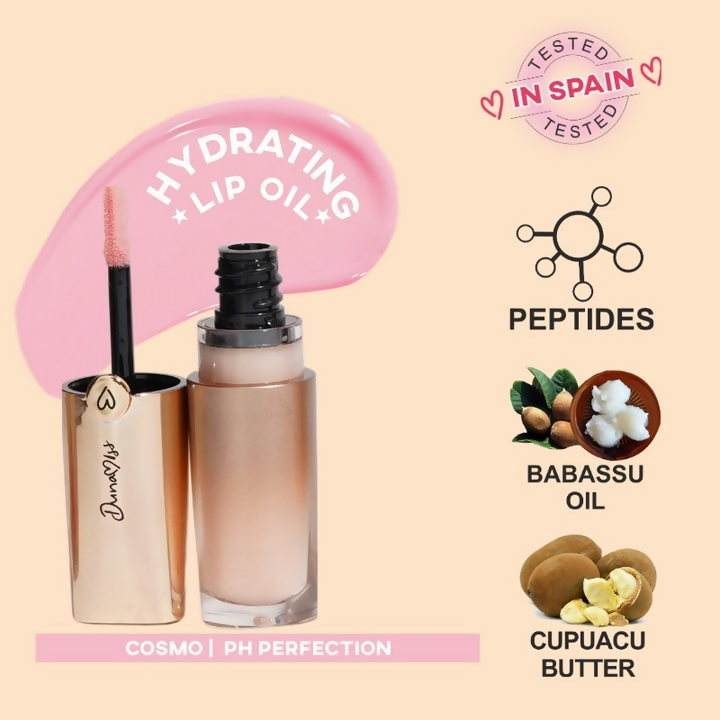 Dunamiss Cosmo Pink Hydrating Lip Oil with pH Perfection | Grocsy