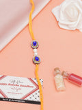 Designer kundan Rakhi - Ruby Raang | Grocsy