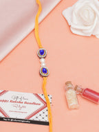 Designer kundan Rakhi - Ruby Raang | Grocsy