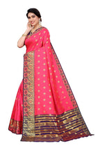 Vamika Cotton Rich Silk With Jacquard Weaving Pink Saree | Grocsy